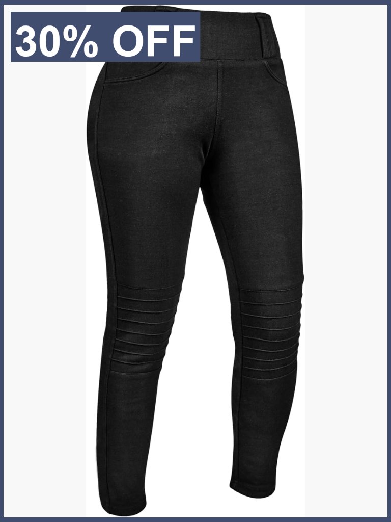 Motorcycle Leggings With Ce Armored Knee & Thigh Protectors